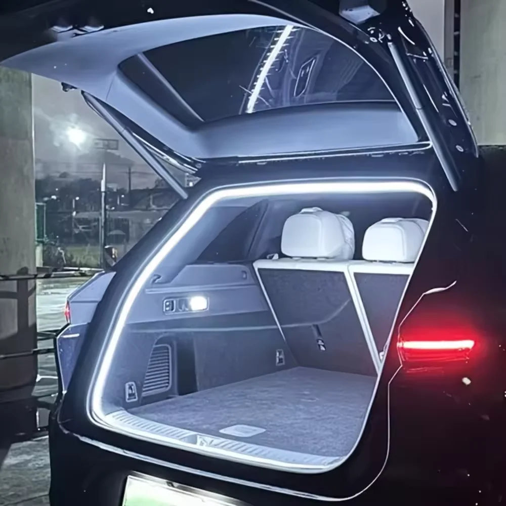 High Brightness Car Trunk LED Light Strip – Automatic Sensing Interior Ambient Tailgate Lighting, Wire-Free Installation