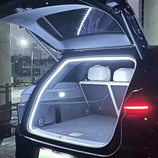 High Brightness Car Trunk LED Light Strip – Automatic Sensing Interior Ambient Tailgate Lighting, Wire-Free Installation