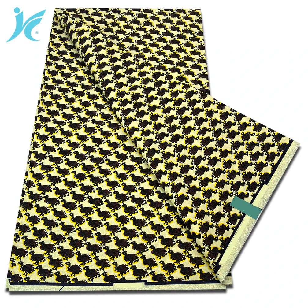 Classic African Wax Fabric - 100% Cotton Soft Ankara Pagne for Women's Dresses