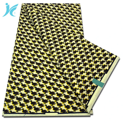 Classic African Wax Fabric - 100% Cotton Soft Ankara Pagne for Women's Dresses