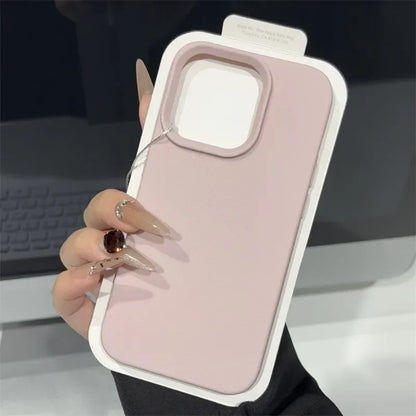 Luxury Frosted TPU Phone Case – Solid Color Shockproof Bumper for iPhone 11-16 Pro Max & Plus