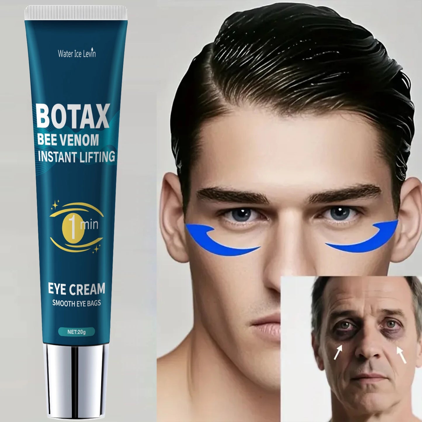 Eye Tightening Gel - Caffeine Retinol & Hyaluronic Acid Formula for Fine Lines and Hydration