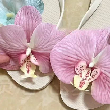 Colorful Thai Fairy Flower Shoe Buckles – Personalized Orchid Simulation Decor for Shoes