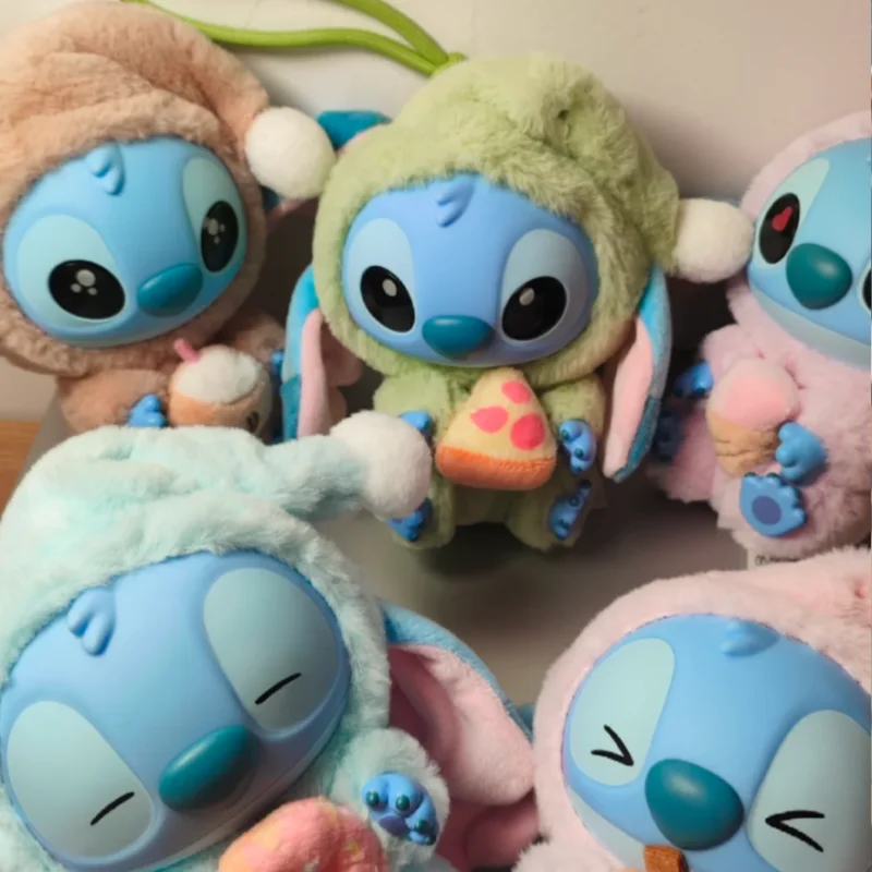Genuine Stitch "Eat Something Before Sleep" Series Plush Blind Box – Kawaii Vinyl Toy Doll Pendant Surprise Gift for Girls
