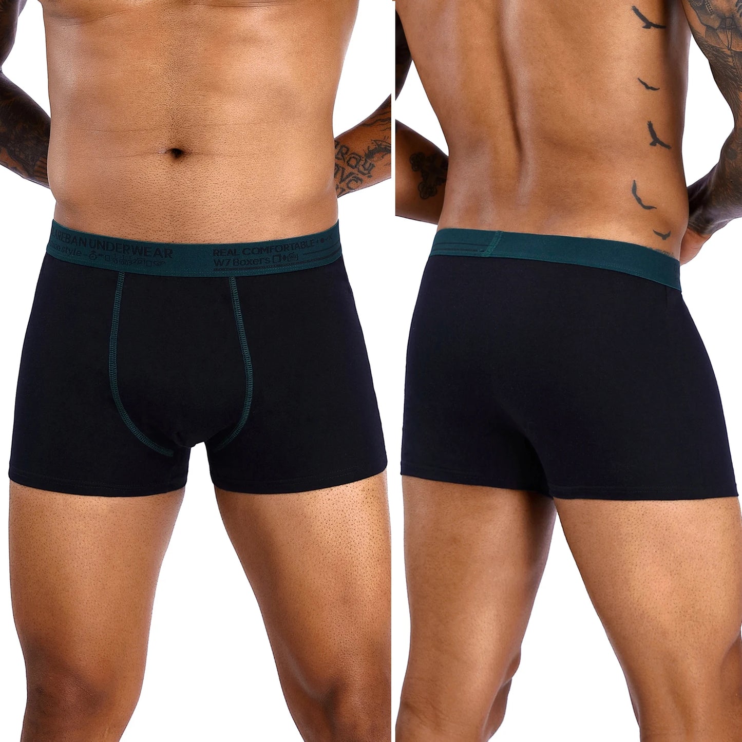 6-Pack 2024 Men’s Boxer Briefs – Cotton Fashion Underwear Set for Homme, Luxury Comfort Shorts