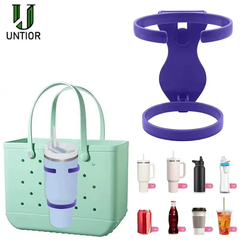 UNTIOR Universal 3-in-1 Cup Holder for Bogg Bags – Spill-Proof Drink Holder for 30oz & 40oz Tumblers with Handles, Car & Travel Cup Holder Accessory