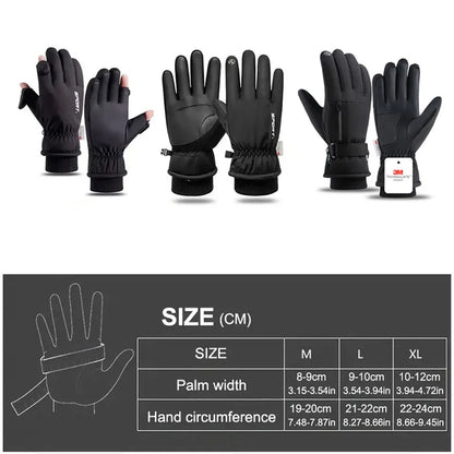 GOBYGO Winter Ski Gloves – Thick Waterproof Touchscreen Non-Slip Cold Weather Gloves with Extended Wrist for Men & Women