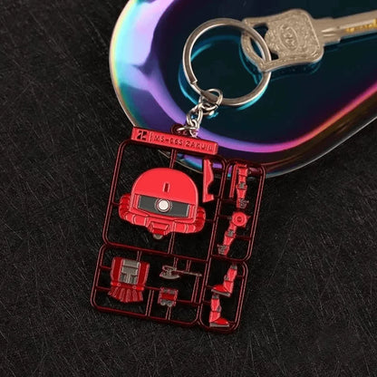 GUNDAM Metal Keychain - Glow-in-the-Dark Anime Pendant for Backpacks and Kids' Gifts