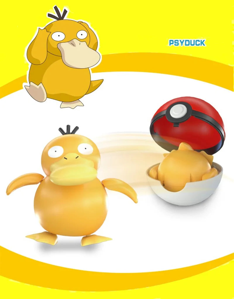 New Pokémon Action Figures – Pikachu, Charizard & Greninja Pocket Monster Poké Ball Deformation Toys for Kids Birthday Gifts
