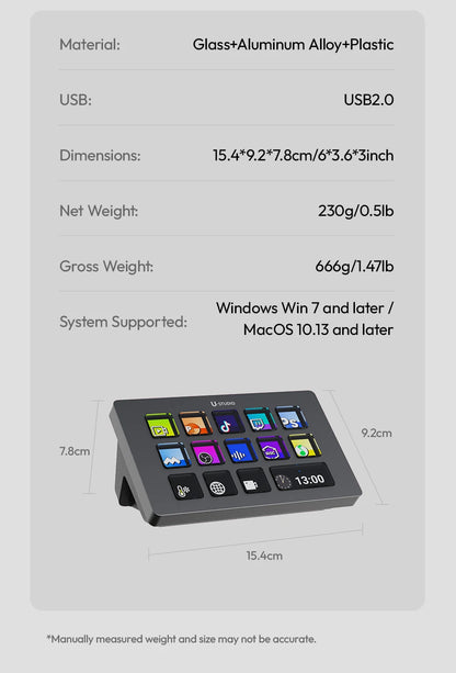Ulanzi D200 Production Console – Studio Controller for Gaming, Livestreaming & Content Creation