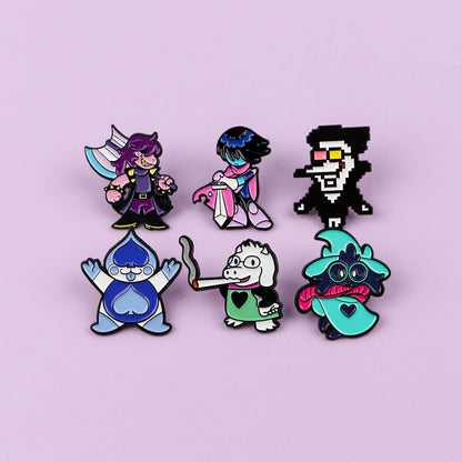 Cartoon Game Enamel Pins - Anime Pixel Brooch Lapel Badges for Backpacks & Clothing