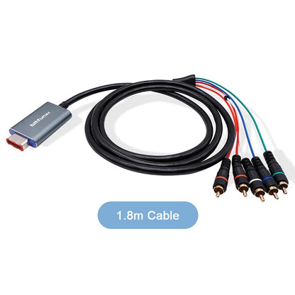 Bitfunx 5RCA YPbPr Component Converter Cable — High-Quality Audio & Video Adapter for Nintendo GameCube NGC Digital AV Output