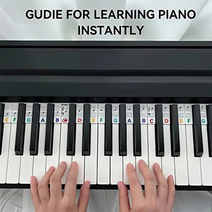 Miwayer Removable Piano Keyboard Stickers – Note Labels for 88/61 Keys, Learning Guide for Beginners
