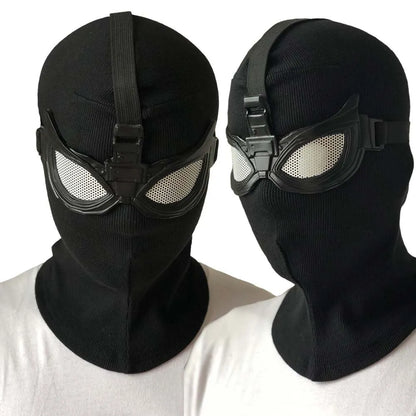 Superhero Spider Mask Cosplay Stealth Suit Helmet – Black Halloween Costume Prop for Masquerade Parties and Roleplay Events