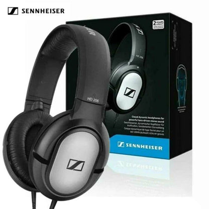 Sennheiser HD 206 Wired Headphones – Deep Bass Stereo Noise-Isolating Earphones for Sports & Gaming