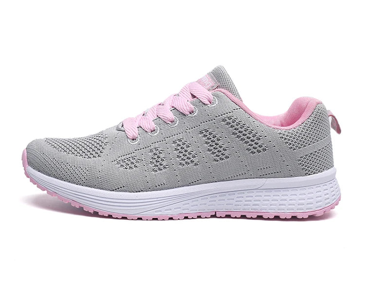 Women's Lightweight Lace-Up Flats – Fashionable Round Toe Nurse Sneakers, Comfortable Walking Shoes, Plus Size Available