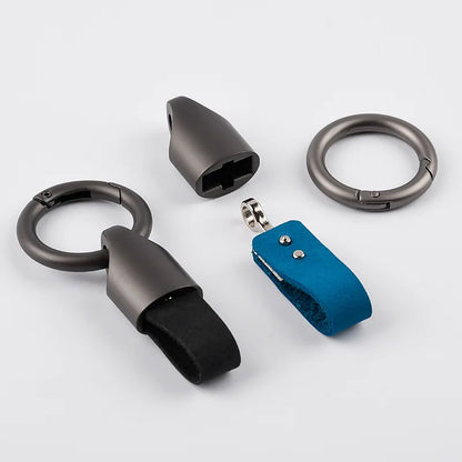 Fashion Durable Leather Car Keychain Holder | Suitable for Keys with Keyholes Larger Than 1.2cm/0.47in | Universal Car Key Ring Accessory