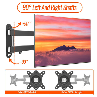20° Tiltable & 360° Rotatable TV Wall Mount Bracket – Universal Stand for 14-24" Monitors & Flat Panel Displays
