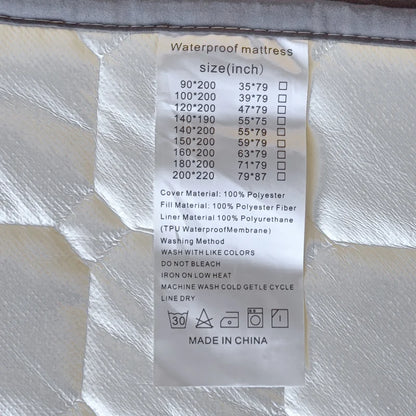 Waterproof Quilted Mattress Protector - Thick Breathable Mattress Topper for Single or Double Beds