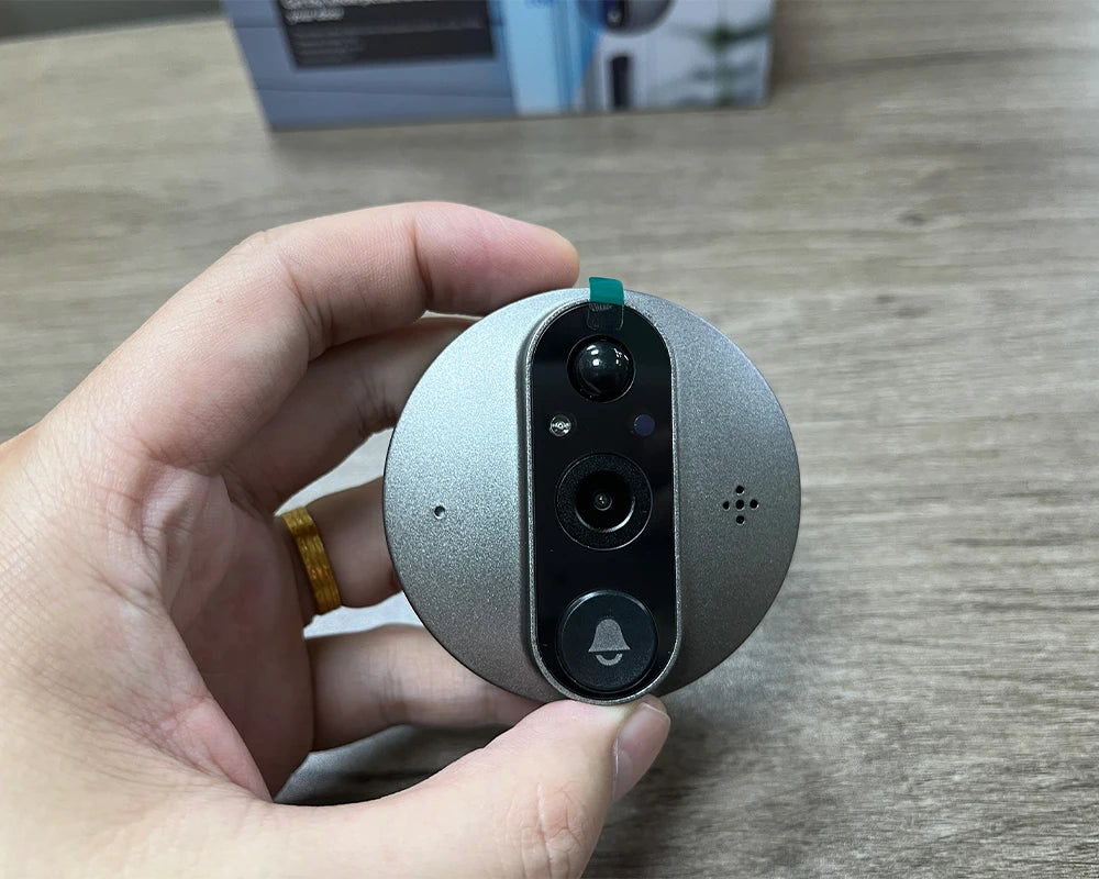 3MP Smart Life Tuya WiFi Doorbell — 1080P Peephole Camera, 5000mAh Battery, PIR Motion Sensor, IR, Alexa & Google Compatible