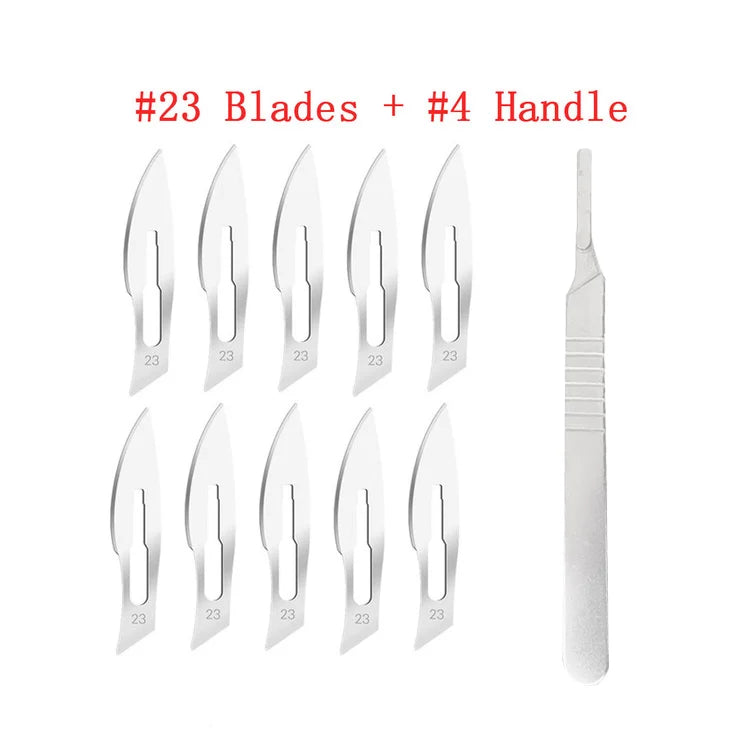 Carbon Steel Surgical Scalpel Set – Blades & Handle for DIY Cutting, PCB Repair, and Animal Surgery