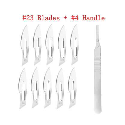 Carbon Steel Surgical Scalpel Set – Blades & Handle for DIY Cutting, PCB Repair, and Animal Surgery