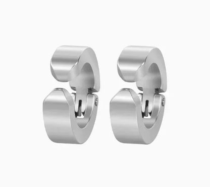 Non-Piercing Hoop Ear Cuff Earrings - Gothic Punk Clip-On Fashion Jewelry for Men & Women
