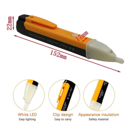 Non-Contact AC Voltage Tester Pen - 90–1000V Electrical Outlet Detector with LED Sensor