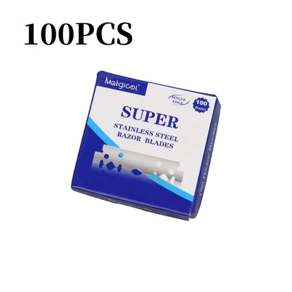 Single-Sided Razor Blades - 30/50/100/200pcs Professional Manual Shaving Blades for Men Barber Grooming Tool