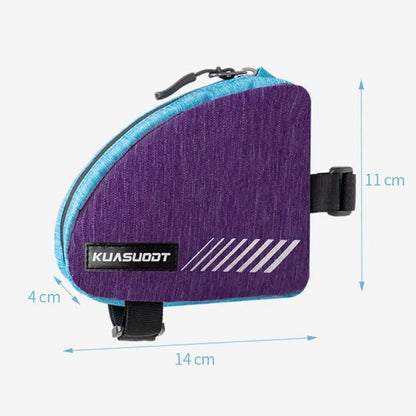 Waterproof Bicycle Triangle Bag - 0.4L Reflective Frame Bag for Easy Cycling Storage