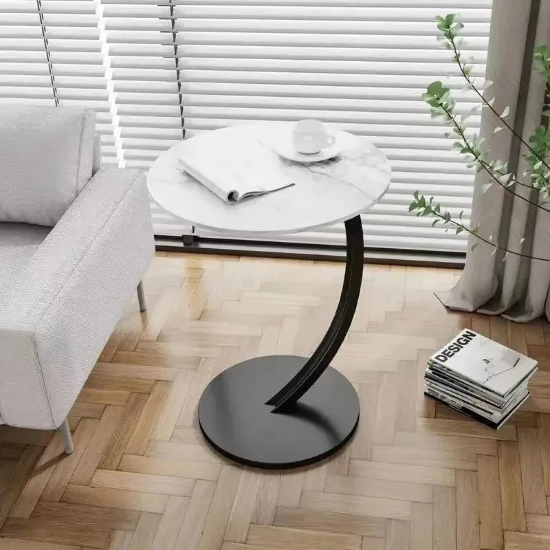Modern Small Side Table - Compact Bedside Nightstand & Coffee Table for Bedroom, Living Room, Sofa & Balcony