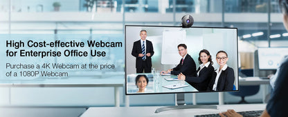 EMEET 4K Webcam with Microphone – 1080P 60FPS USB Mini Camera for Desktop & Laptop