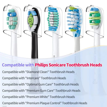 6PCS Reusable Toothbrush Head Covers - Protective Storage Caps Compatible with Philips Sonicare Electric Toothbrush Heads for Home & Travel