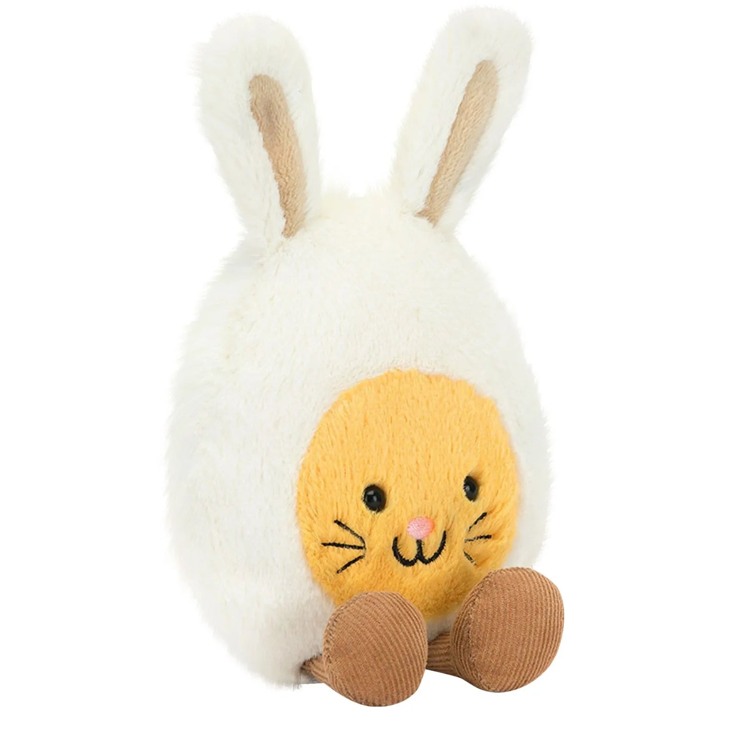Lovely Soft Boiled Egg Cat Toy – Creative Pet Doll, Happy Smile Plush for Home, Holiday & Kids Gift