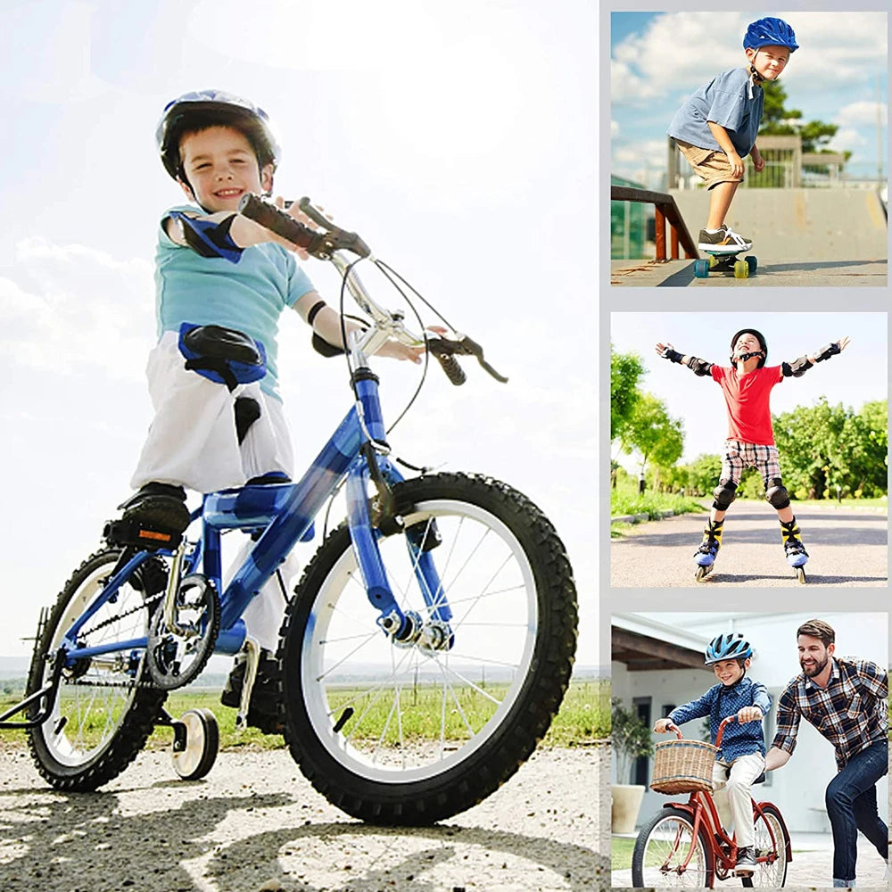 Kids Bike Helmet & Protective Gear Set – Toddler Helmet with Knee, Elbow & Wrist Pads for Cycling, Skateboard, Scooter & Skating