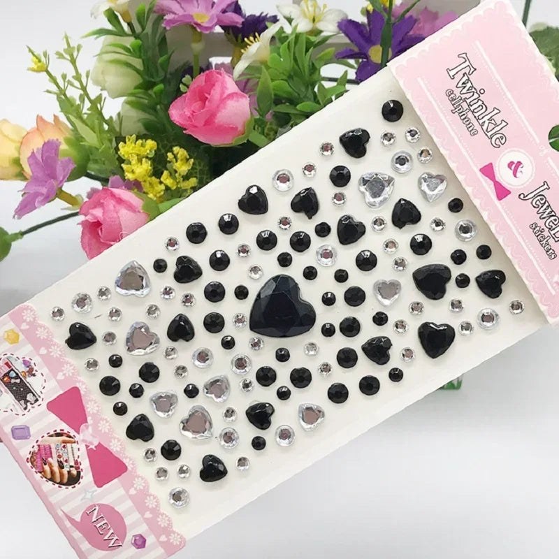 Glitter Face Rhinestone Stickers - Kids Eye & Face Diamond Jewels for Festival Makeup, Parties & Creative Looks