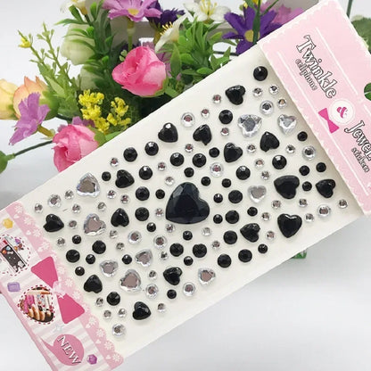 Glitter Face Rhinestone Stickers - Kids Eye & Face Diamond Jewels for Festival Makeup, Parties & Creative Looks