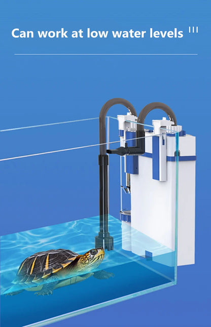 220V Silent Aquarium Filtration System – Wall-Mounted Integrated Filter & Oxygenation Machine for Fish Tanks