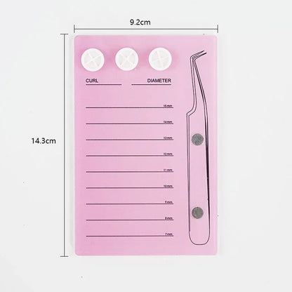 Eyelash Extension Magnetic Scale Holder – Acrylic Lash Board, Glue Pallet Cup & Hygienic False Eyelash Pad Makeup Tools