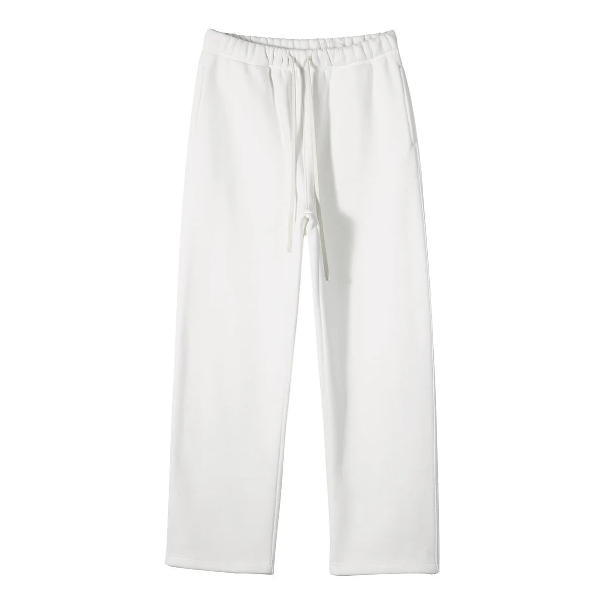 Straight-Lined Solid Color Cashmere Sweatpants – Soft Cozy Lounge Pants