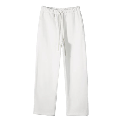 Straight-Lined Solid Color Cashmere Sweatpants – Soft Cozy Lounge Pants