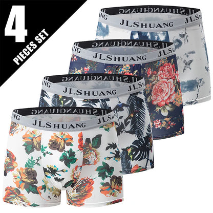 4/10 Pack Men's & Teen Boys' Boyshort Underwear – Comfy Elastic Waist, Parent-Child Matching, Multi-Size Fashion Shorts