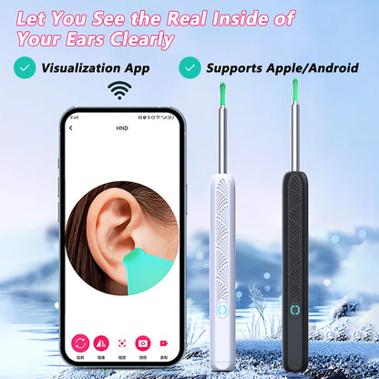 Wireless Ear Cleaner with Camera – USB-C Rechargeable Otoscope Earpick, Wax Removal Endoscope Tool with Mini Camera