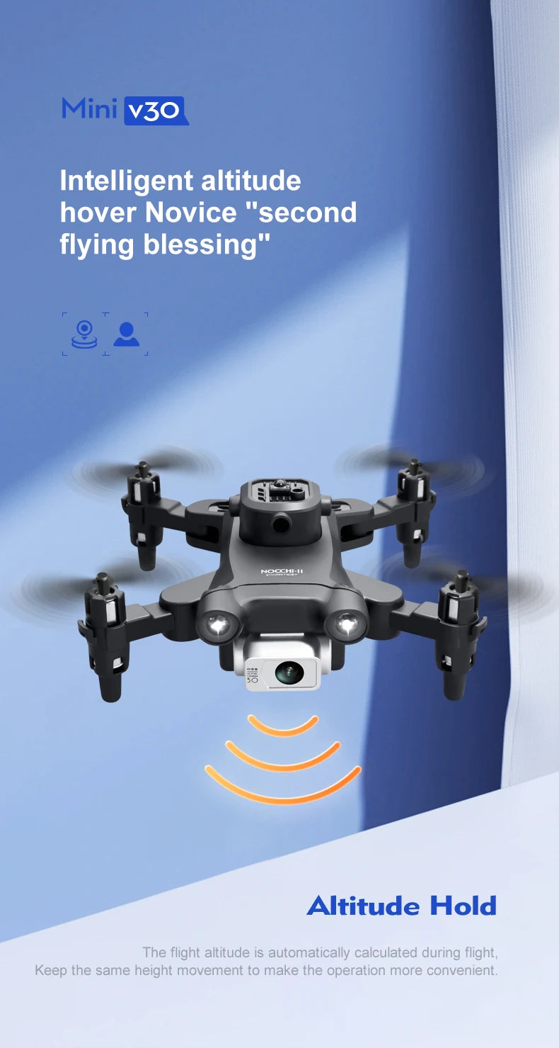 4DRC V30 Mini Drone – 4K/1080P HD Camera FPV RC Quadcopter with 5-Sided Obstacle Avoidance, Toy Gift Helicopter