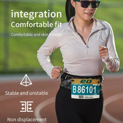 MAP BROTHER W1001 Woven Elastic Sports Waist Bag – Running, Triathlon, Marathon & Cycling Number Belt Pack