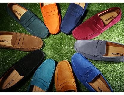 Men's High-Quality Leather Loafers – Casual Moccasins Slip-On Flats, Fashion Driving Shoes, Size 38-49
