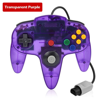 Wired Transparent N64 Gamepad Controller – Joystick for Nintendo 64 Console Accessories