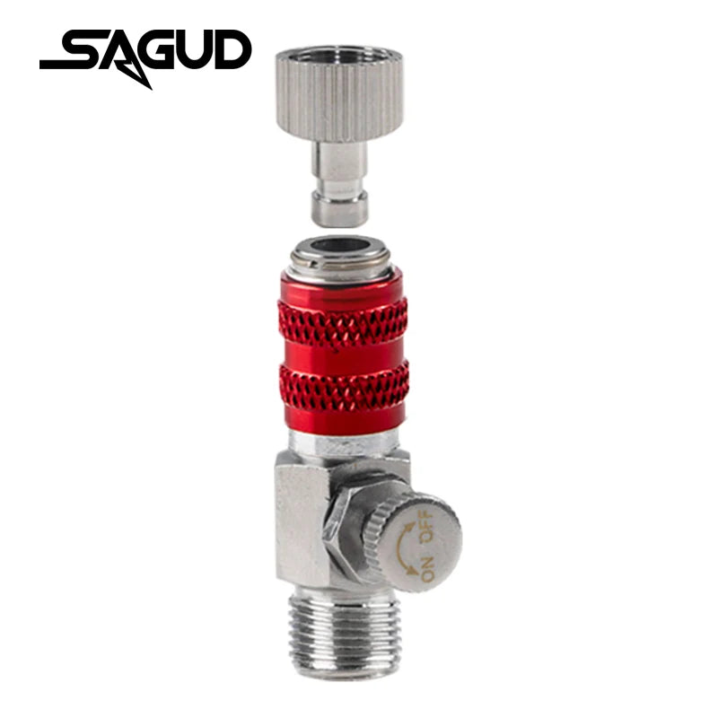 SAGUD Airbrush Quick Disconnect Kit – 1/8" Quick Release Fitting Adapter with 4 Extra Connectors for Hose & Airbrush Parts