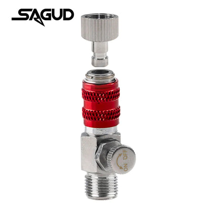 SAGUD Airbrush Quick Disconnect Kit – 1/8" Quick Release Fitting Adapter with 4 Extra Connectors for Hose & Airbrush Parts