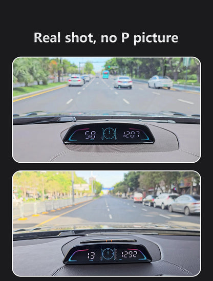Multi OBD Meter B3 HUD – Speed, RPM, Water Temp, Fuel, Time with Overspeed, Voltage Alarm & Drive Reminder